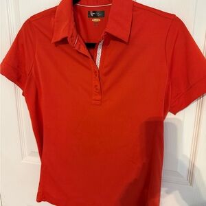 Greg Norman Women’s Salmon Short-Sleeve Golf Polo